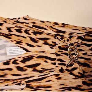 Vintage Liz Lange Leopard Print Maxi Dress